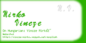 mirko vincze business card